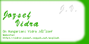 jozsef vidra business card